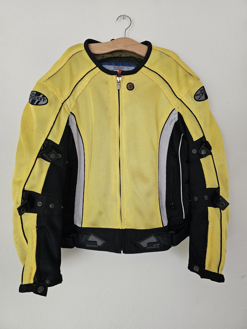 Joe Rocket Yellow & Black Mesh Motorcycle Jacket Size M